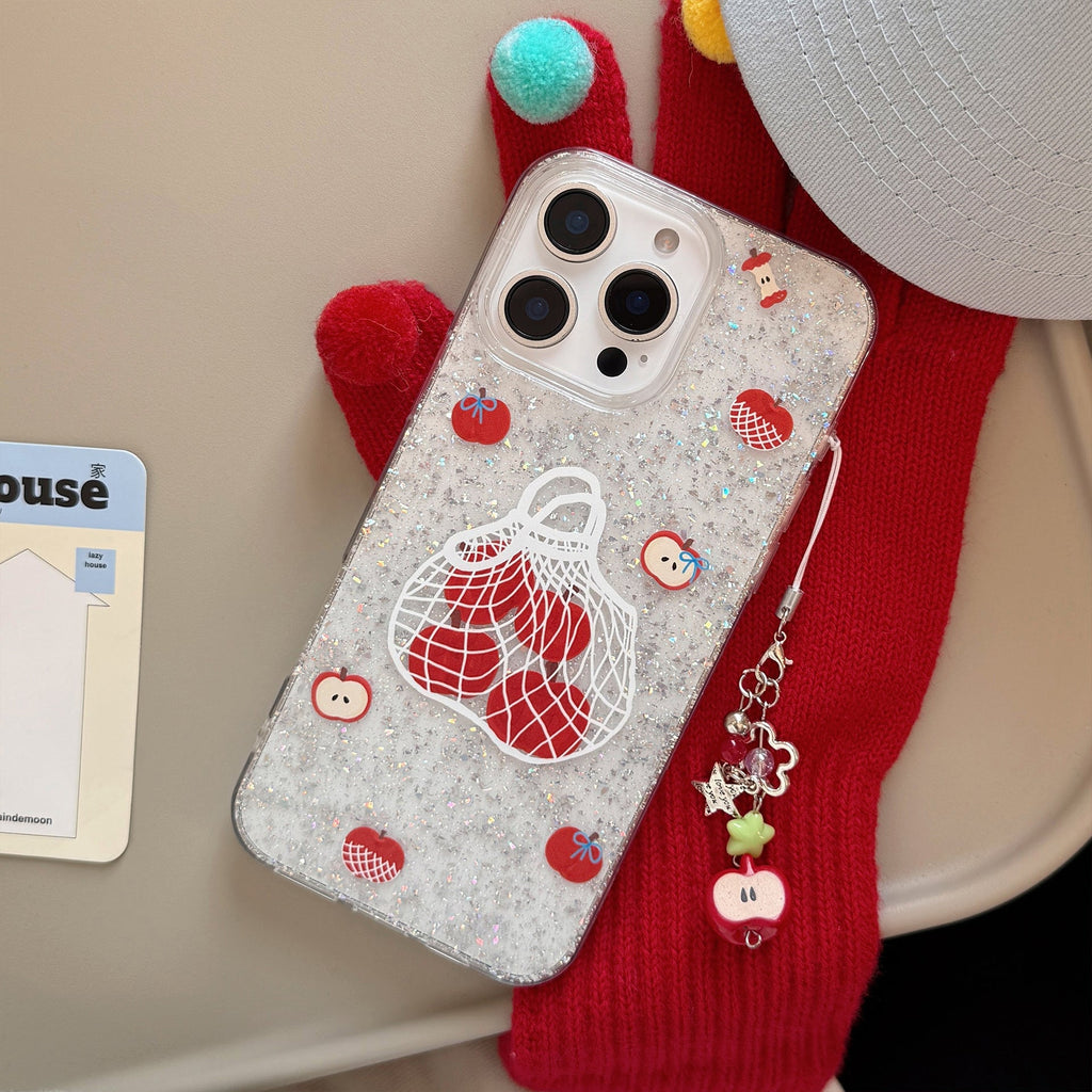 iPhone Case with Phone Chain Shopping Bag Cover by LuLuFun Studio