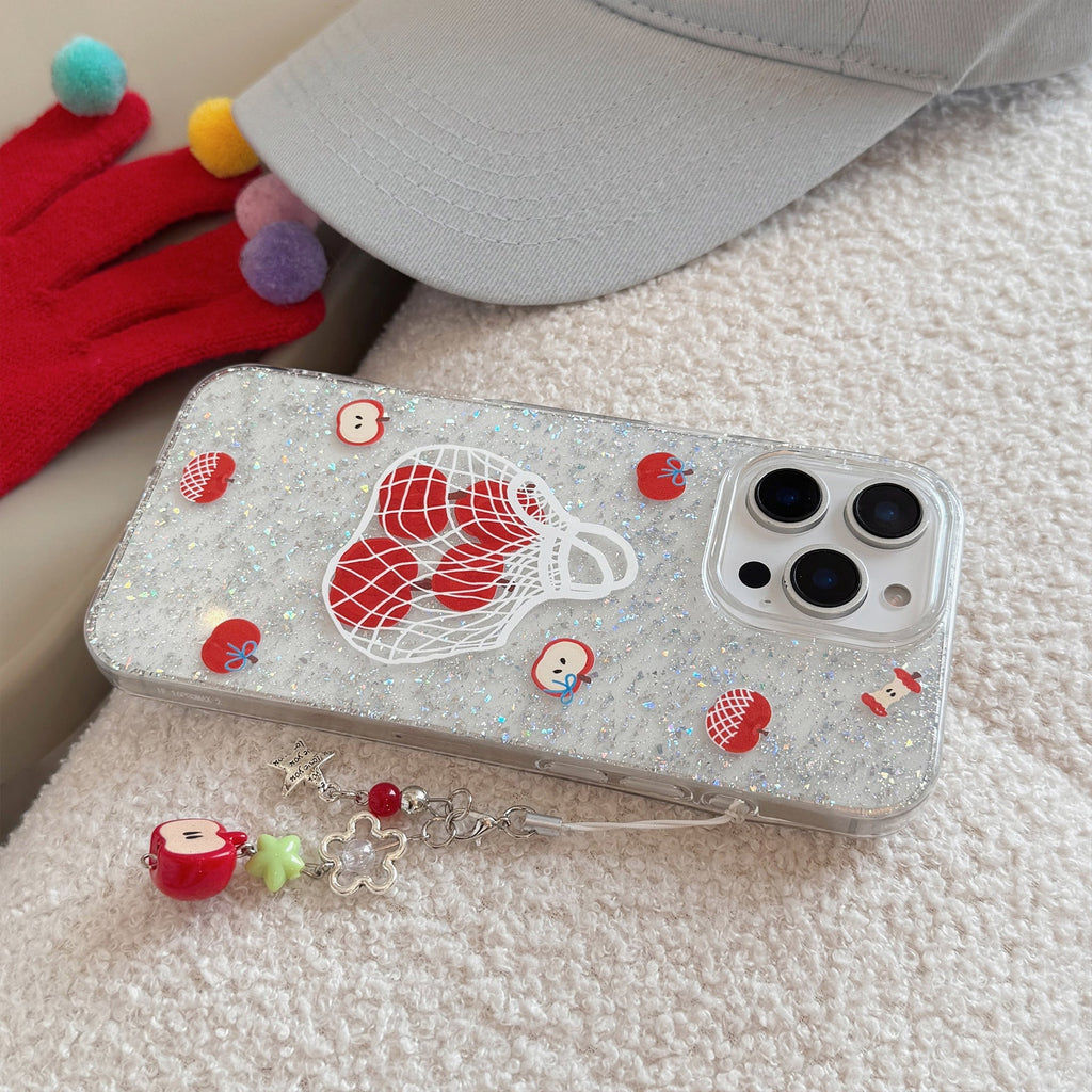 iPhone Case with Phone Chain Shopping Bag Cover by LuLuFun Studio