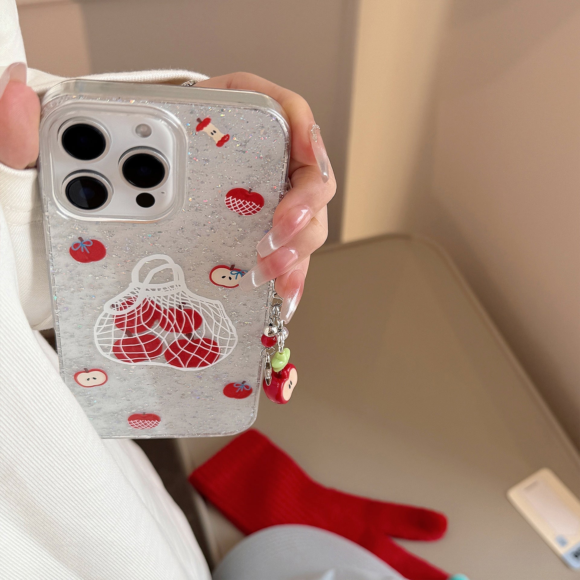 iPhone Case with Phone Chain Shopping Bag Cover by LuLuFun Studio