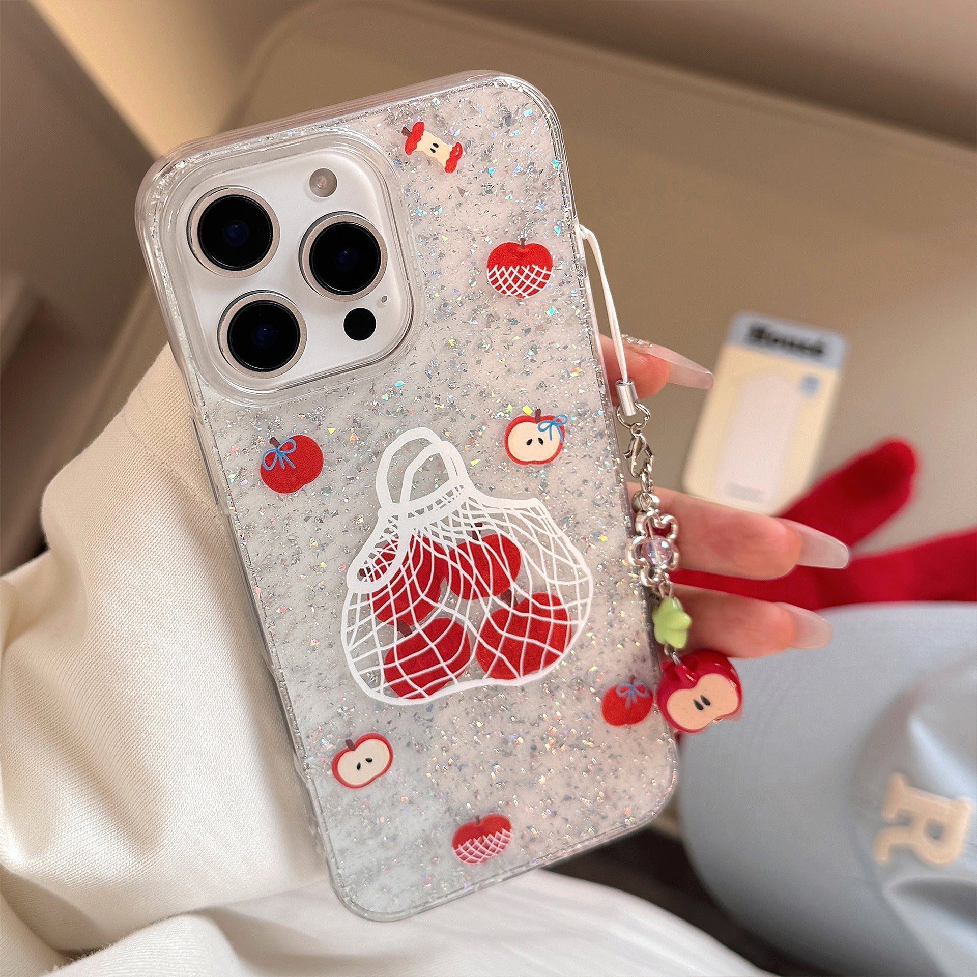 iPhone Case with Phone Chain Shopping Bag Cover by LuLuFun Studio