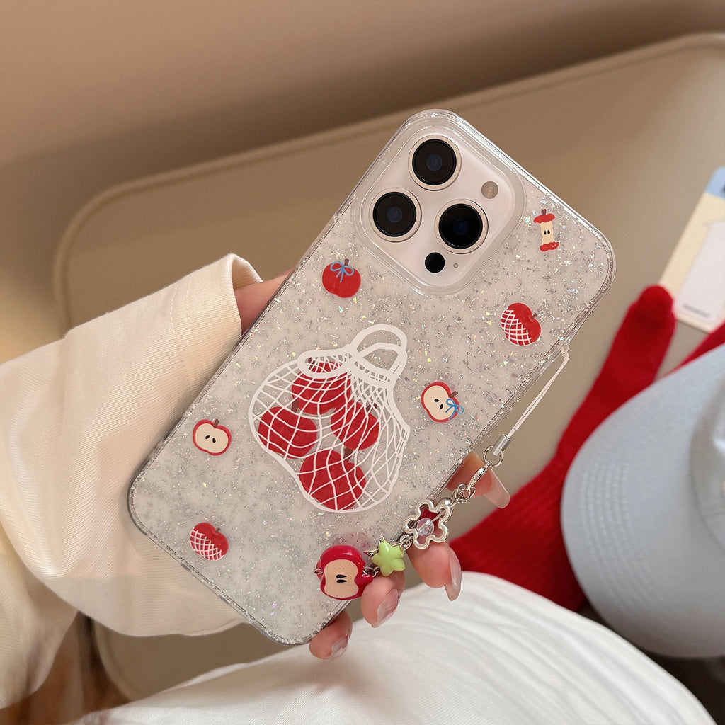 iPhone Case with Phone Chain Shopping Bag Cover by LuLuFun Studio