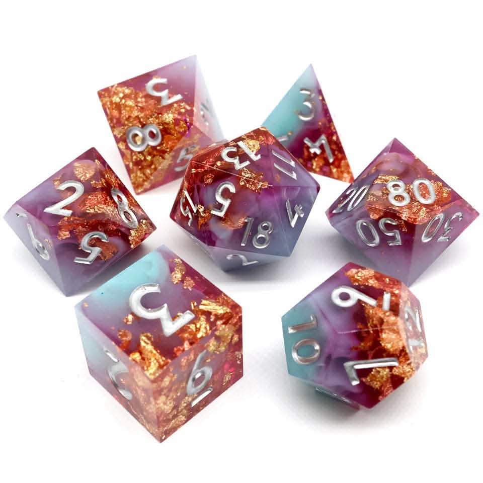 Arcane Fusion | Sharp Edge Dice | Resin | 7 Piece Set