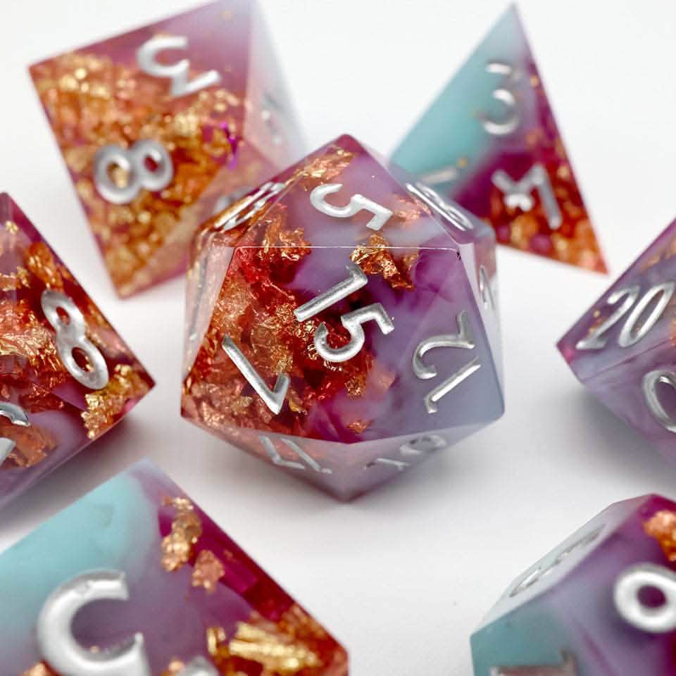 Arcane Fusion | Sharp Edge Dice | Resin | 7 Piece Set