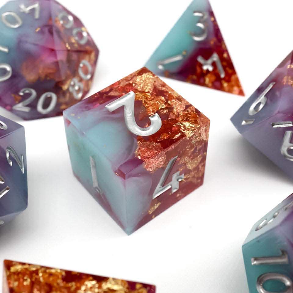 Arcane Fusion | Sharp Edge Dice | Resin | 7 Piece Set