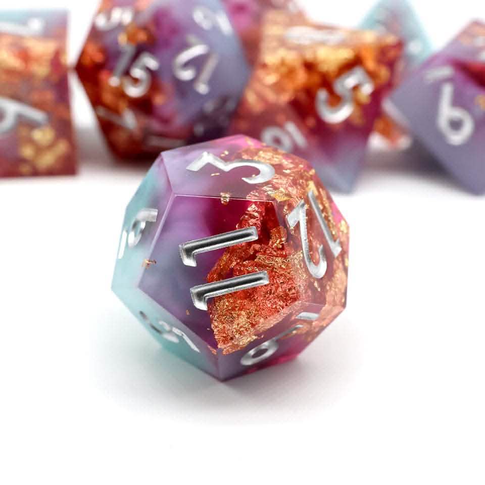 Arcane Fusion | Sharp Edge Dice | Resin | 7 Piece Set
