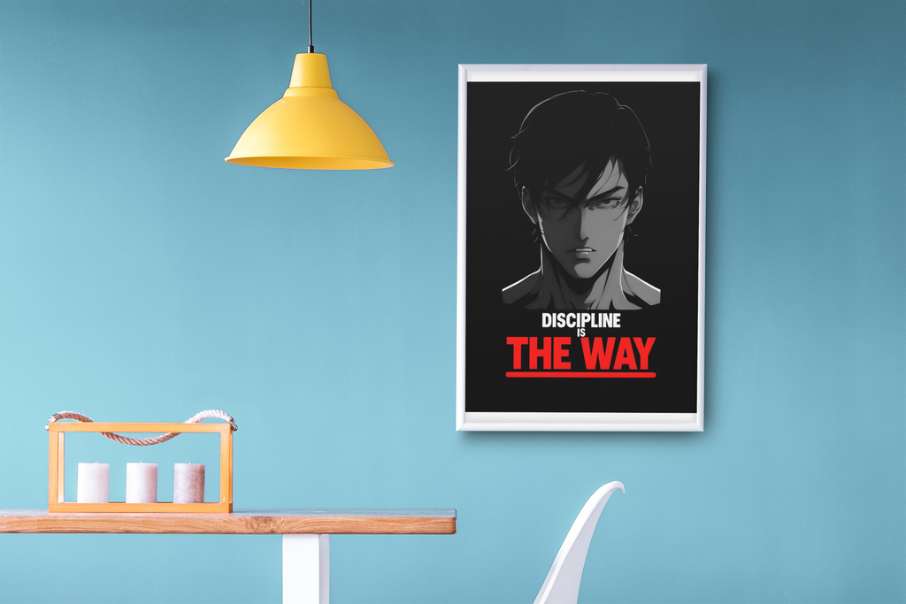 Discipline is the Way - Anime Motivational Wall Art | Empowering Semi-Gloss Print | Inspirational Anime Poster for Home & Office Decor