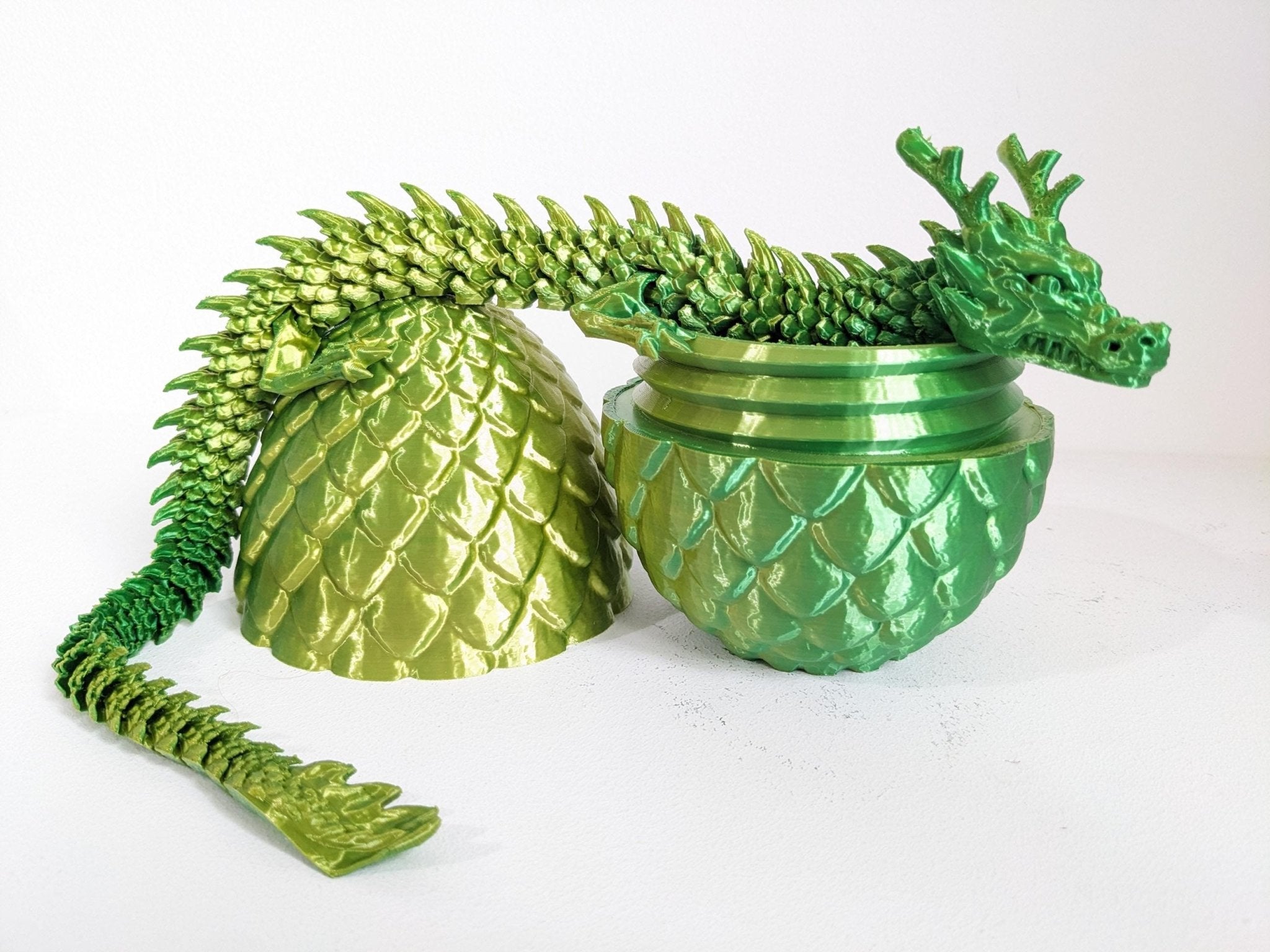 Chaddyverse Articulated Crystal Dragon – 3D Printed Silk PLA Fidget Toy