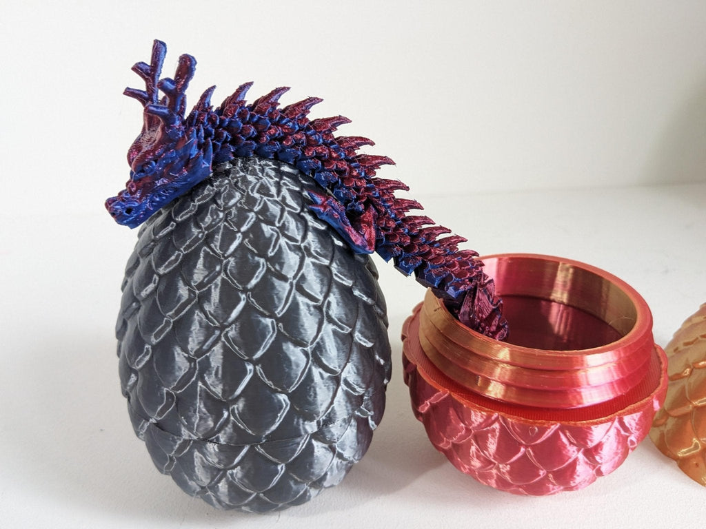 Chaddyverse Articulated Crystal Dragon – 3D Printed Silk PLA Fidget Toy