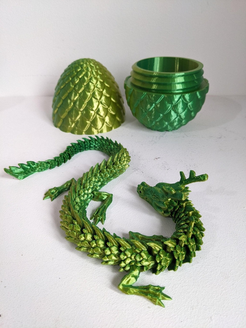 Chaddyverse Articulated Crystal Dragon – 3D Printed Silk PLA Fidget Toy