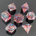 Bloodlight Shimmer | Sharp Edge Dice | Resin | 7 Piece Set