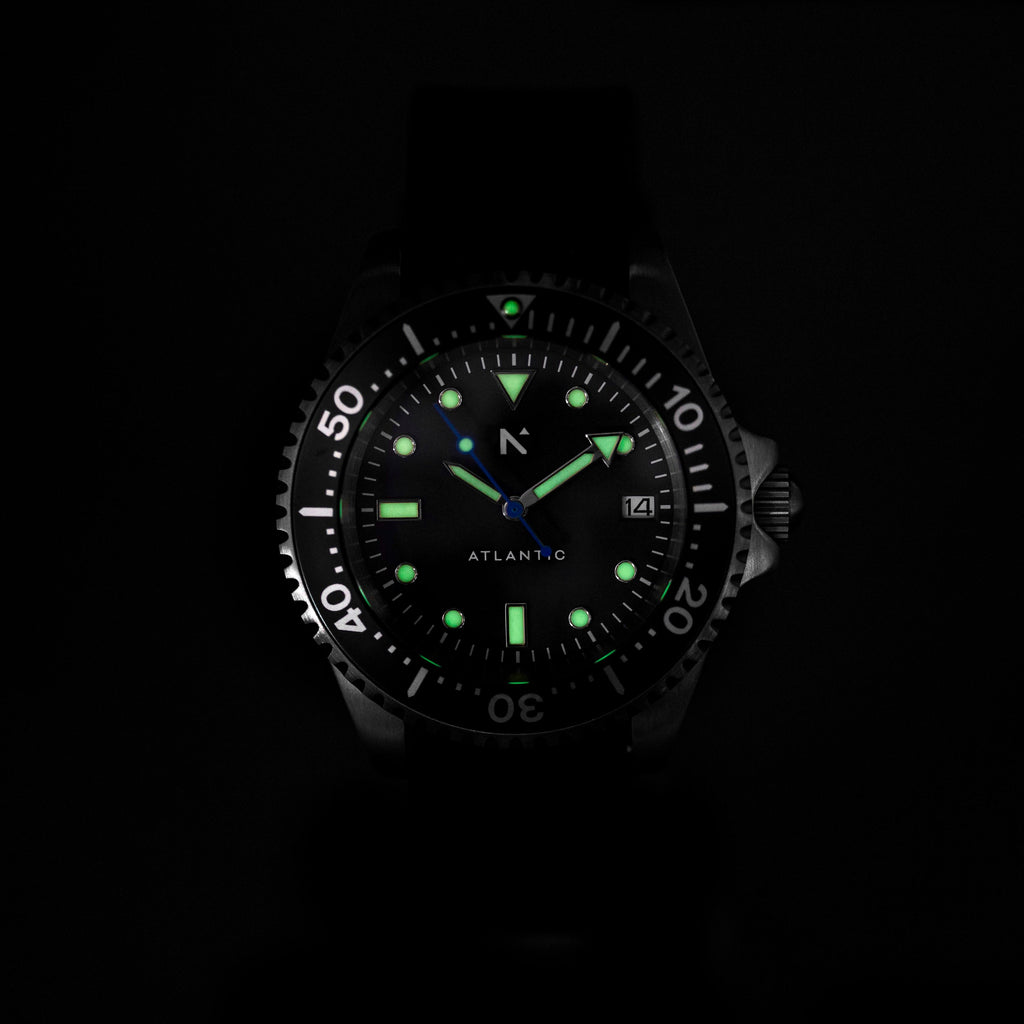 'Atlantic' Dive Watch (40mm) | Moss Green