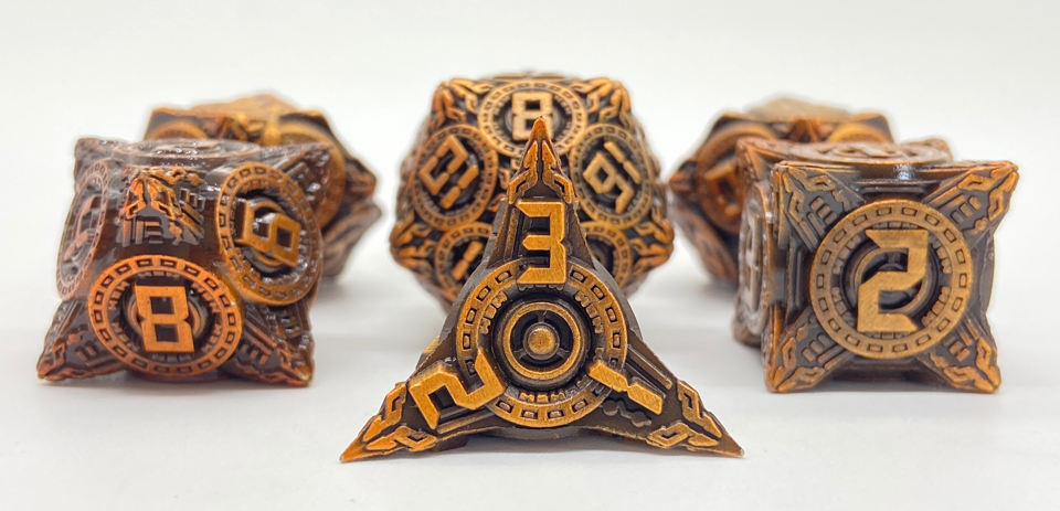Quantum Relic | Solid Metal Dice | 7 Piece Set