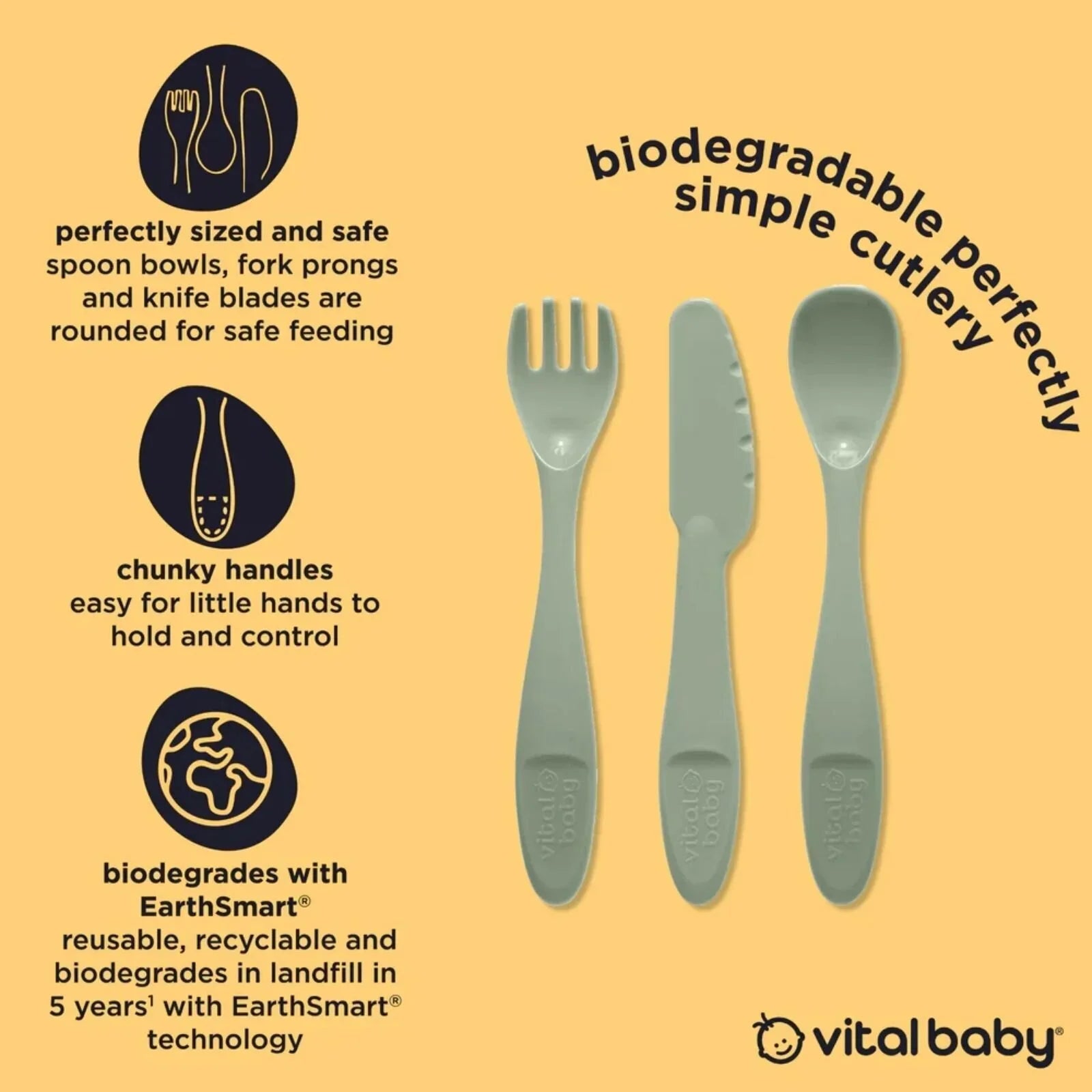 Vital Baby Nourish Perfectly Simple Cutlery Pack of 15