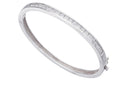 Gecko Jewellery Sterling Silver Square Channel Set Cubic Zirconia Bangle