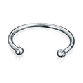 Gecko Jewellery Oxidised Patterned Bangle – Polished Sterling Silver