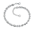 Gecko Jewellery Sterling Silver Marquise Bracelet with Cubic Zirconia
