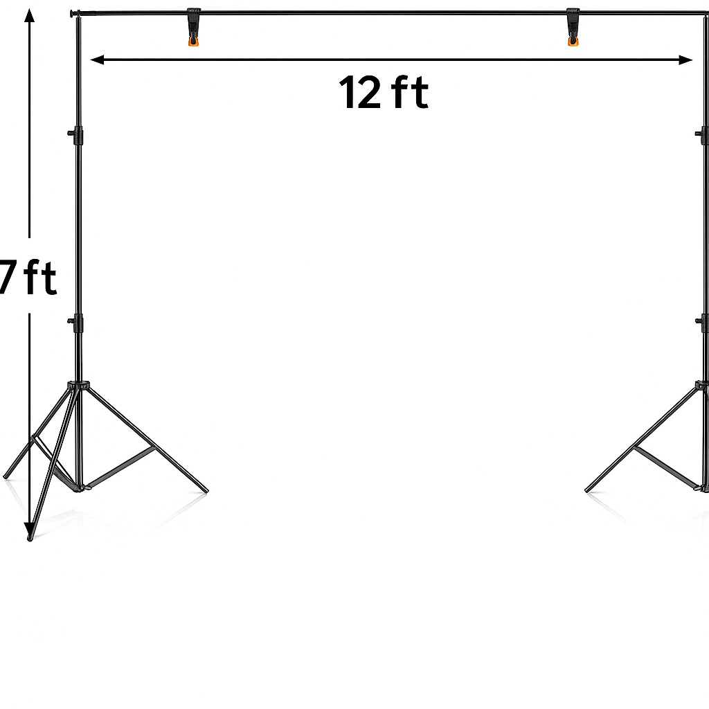 EMART 7x12ft Heavy Duty Photo Backdrop Stand | Adjustable Support Kit
