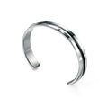 Gecko Jewellery Black IP Detailed Cuff Bangle in Polished Stainless Steel