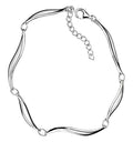 Linked Leaves Bracelet | Gecko Jewellery Sterling Silver Minimalist Style