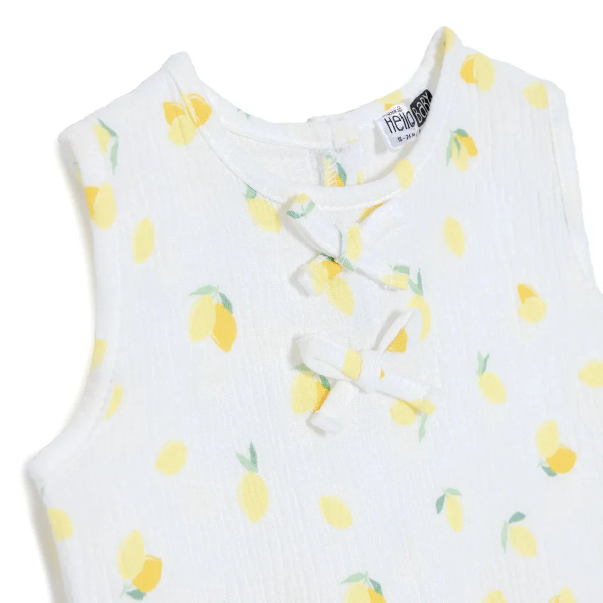 HelloBaby Girls Blouse-Muslin Trousers Fruits - Ecru Printed