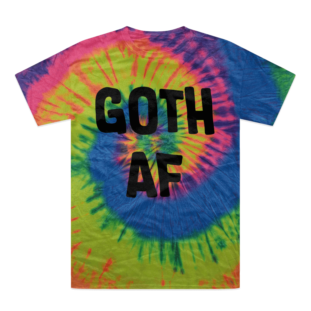 Gothic Attitude Goth AF Tie-Dye T-Shirt | 100% Cotton Unisex Tee