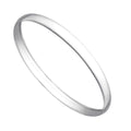 Gecko Jewellery Sterling Silver Plain Bangle - Polished Engravable Gift