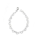 Gecko Jewellery Diamond Cut Heart Bracelet in Sterling Silver