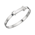 Gecko Jewellery Sterling Silver Heart Motif Expandable Baby Bangle