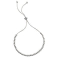 Gecko Sterling Silver Polished Ball Adjustable Toggle Bracelet