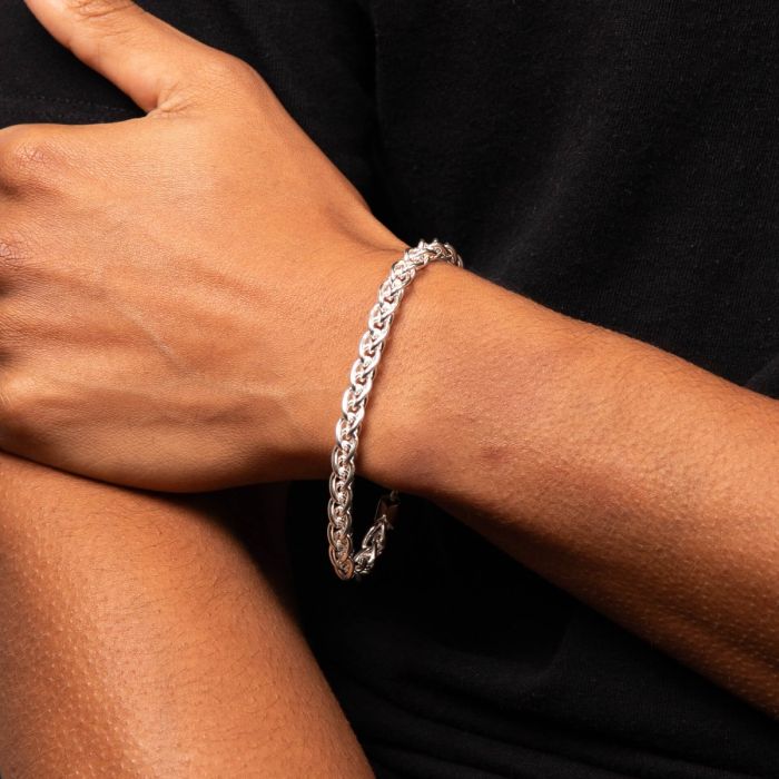 Gecko Jewellery Sterling Silver Heavyweight Spiga Link Chain Bracelet