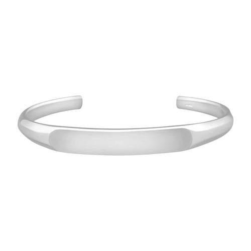 Fred Bennett Solid Sterling Silver Flat Top Bangle - Engravable Design