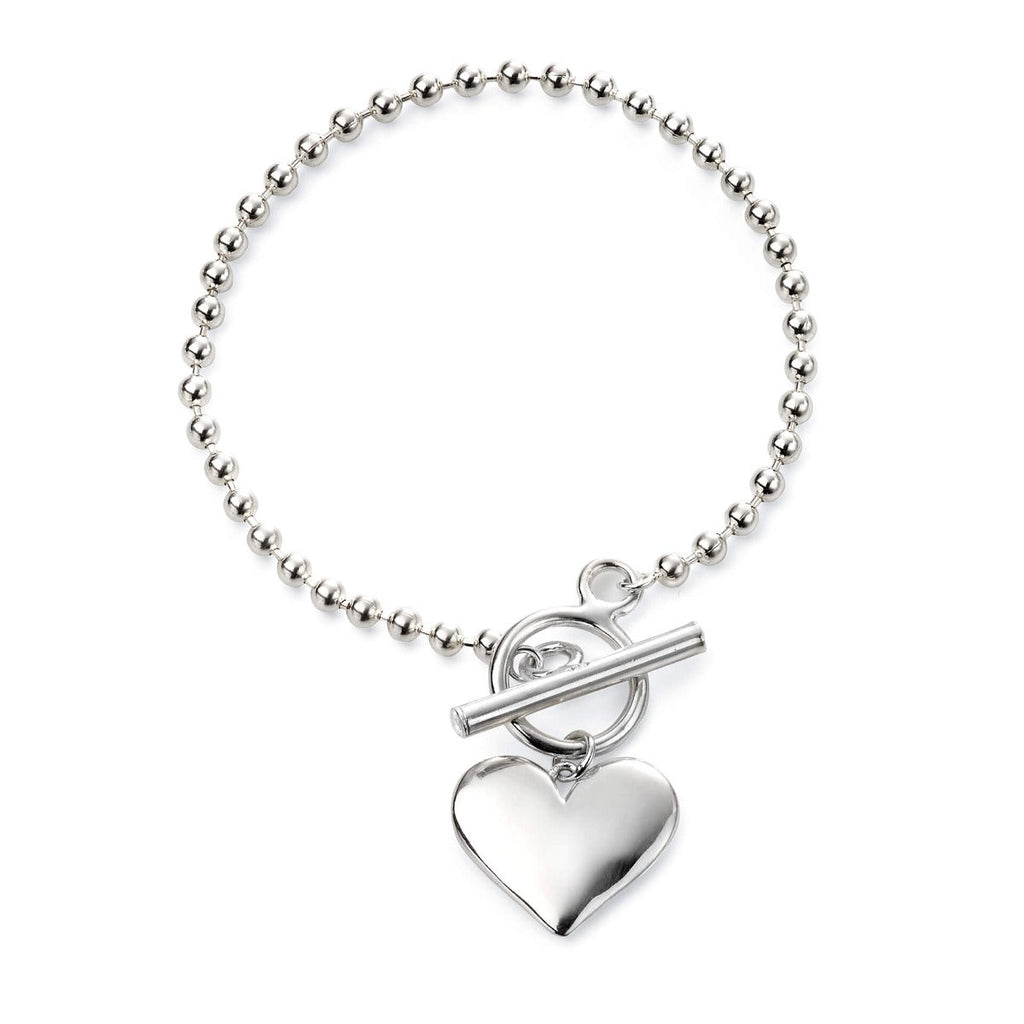 Gecko Jewellery Ball Chain Bracelet with Engravable Heart Tag