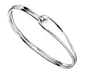 Gecko Jewellery Oval Bangle with Polished Feature Ball Clasp