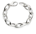 Gecko Jewellery Marquise Chain Bracelet – Polished Silver Finish