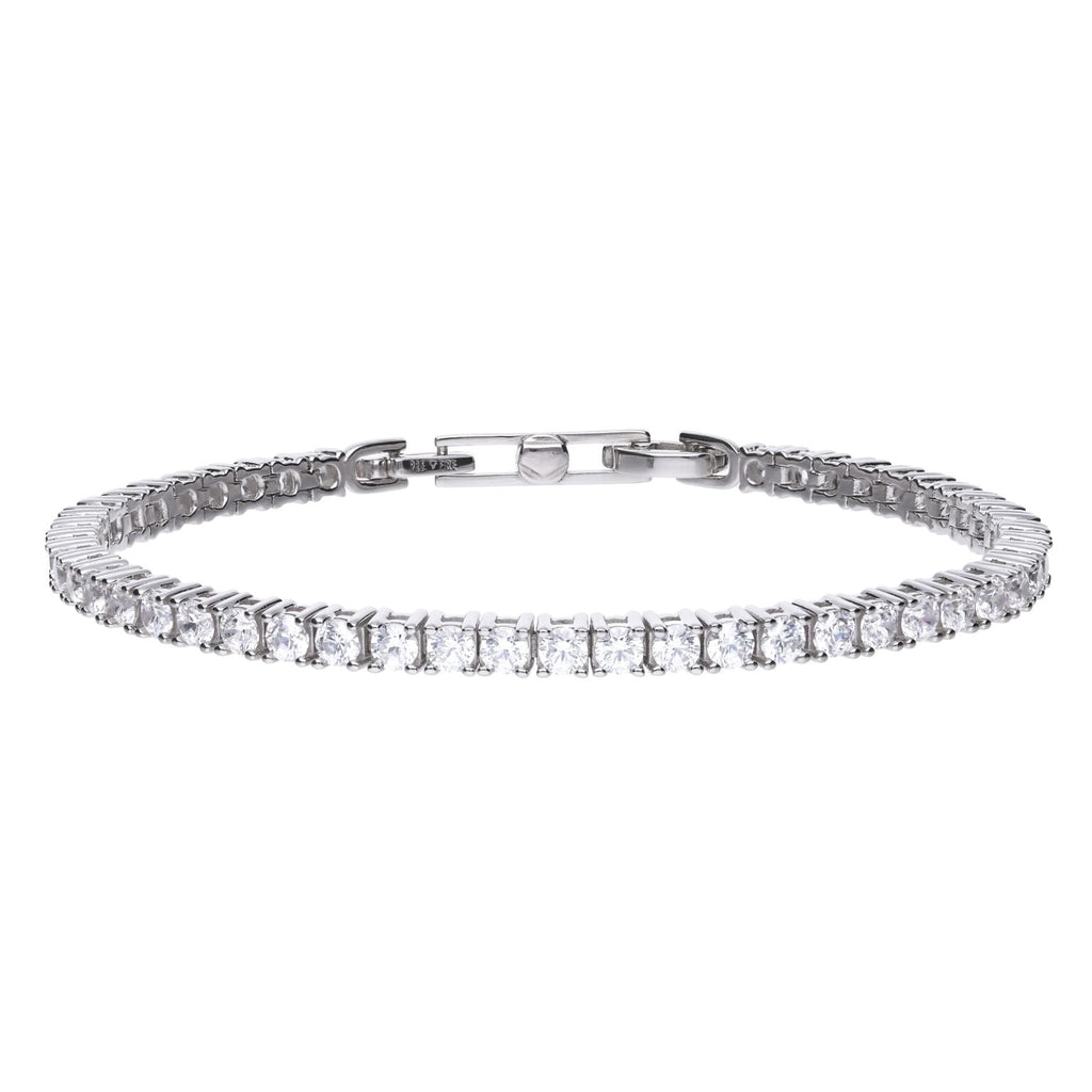 Gecko Jewellery Sterling Silver 4.70ct Zirconia Tennis Bracelet