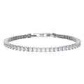 Gecko Jewellery Sterling Silver 4.70ct Zirconia Tennis Bracelet