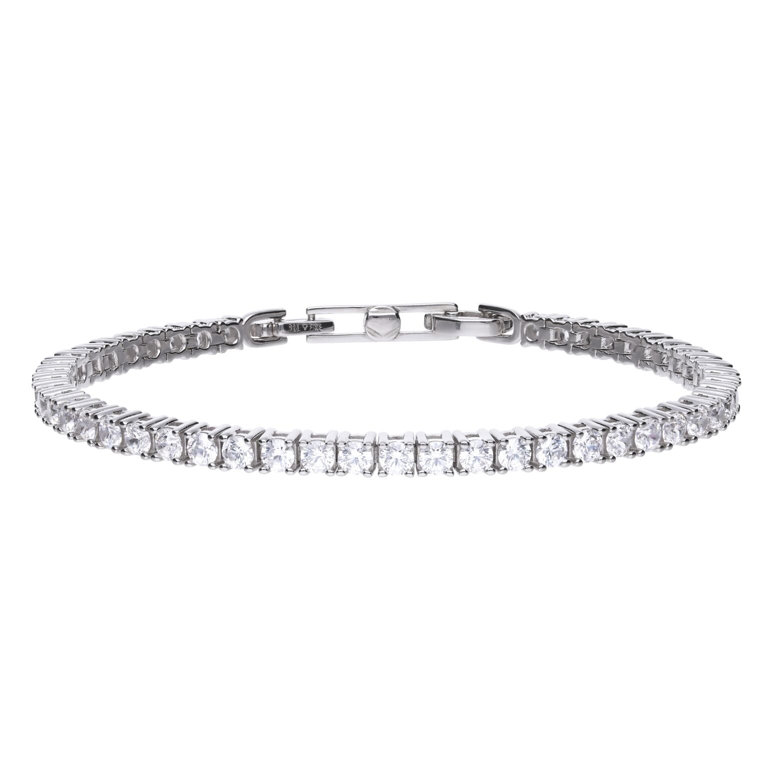 Gecko Jewellery Sterling Silver 4.70ct Zirconia Tennis Bracelet