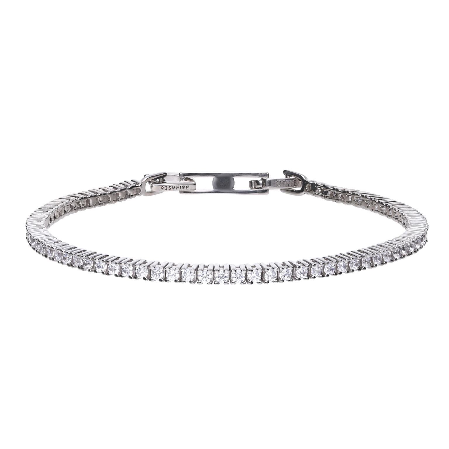 Gecko Jewellery Sterling Silver Zirconia Tennis Bracelet | 17cm-19cm