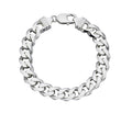 Gecko Jewellery Men's Sterling Silver Heavyweight Diamond Cut Bracelet