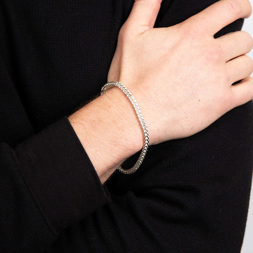 Heavyweight Foxtail Chain Bracelet – 925 Sterling Silver by Beginnings