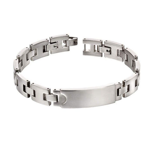 Fred Bennett Stainless Steel ID Bar Bracelet - Engravable Men's Jewelry