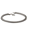 Gecko Jewellery Oxidised Foxtail Chain Bracelet in Sterling Silver