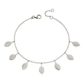 Gecko Jewellery Sterling Silver Multi Leaf Bracelet - 17cm Length