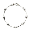 Gecko Jewellery Sterling Silver Organic Elongated Droplet Bracelet