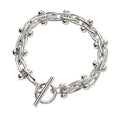 Gecko Jewellery Mexican Style Sterling Silver Ball and Bar Bracelet