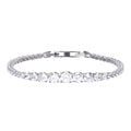 Diamonfire Graduated Zirconia Tennis Bracelet in Sterling Silver