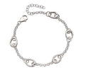 Gecko Jewellery Sterling Silver 5 Link Charm Bracelet for Women