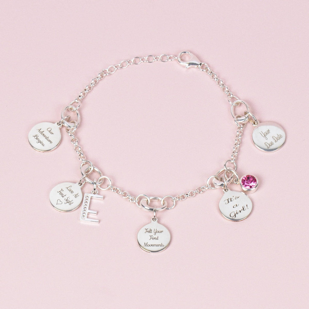 Gecko Jewellery Sterling Silver 5 Link Charm Bracelet for Women
