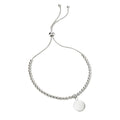 Beginnings Silver Ball Slider Toggle Bracelet with Engravable Disc