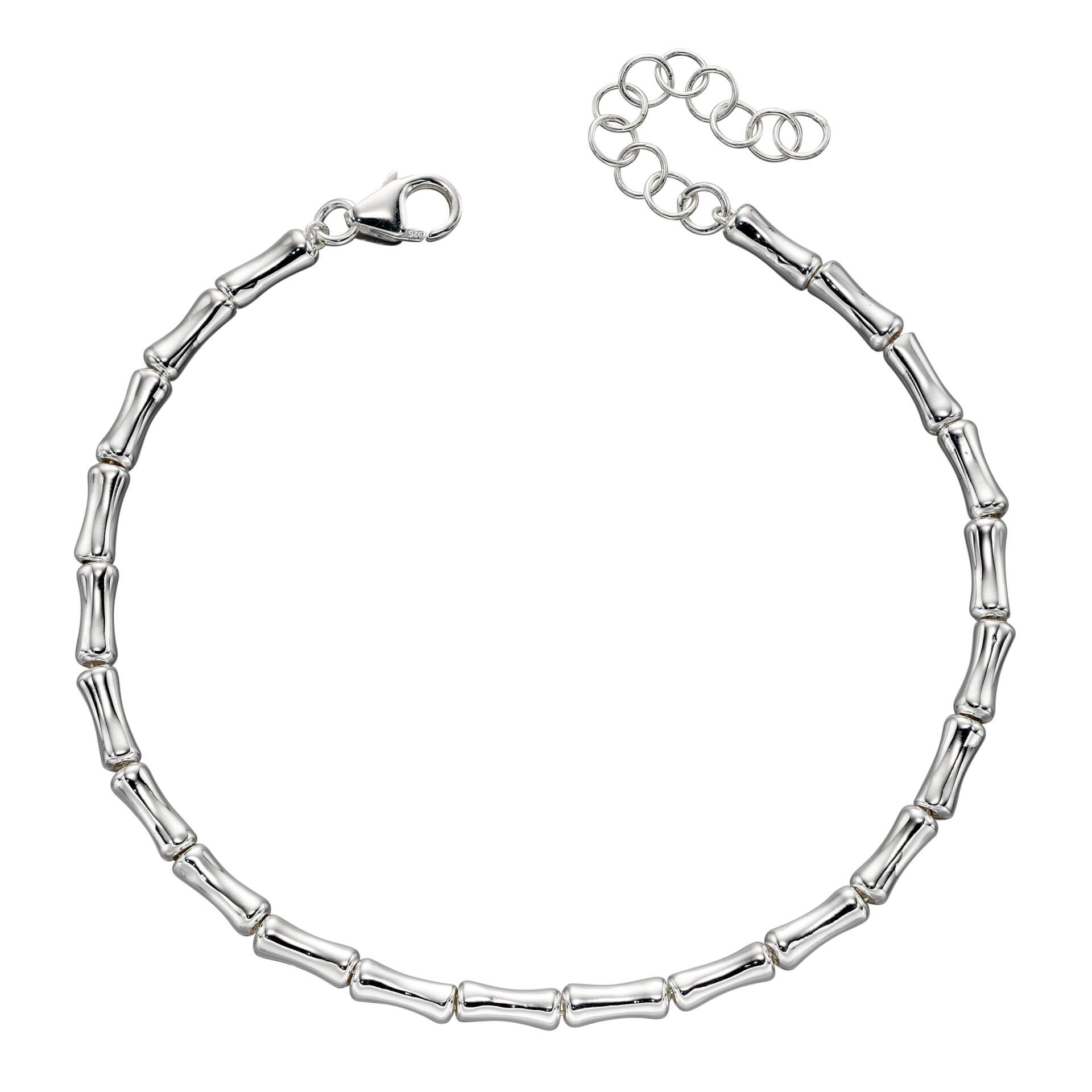 Gecko Jewellery Bamboo Tennis Bracelet | Polished 925 Sterling Silver